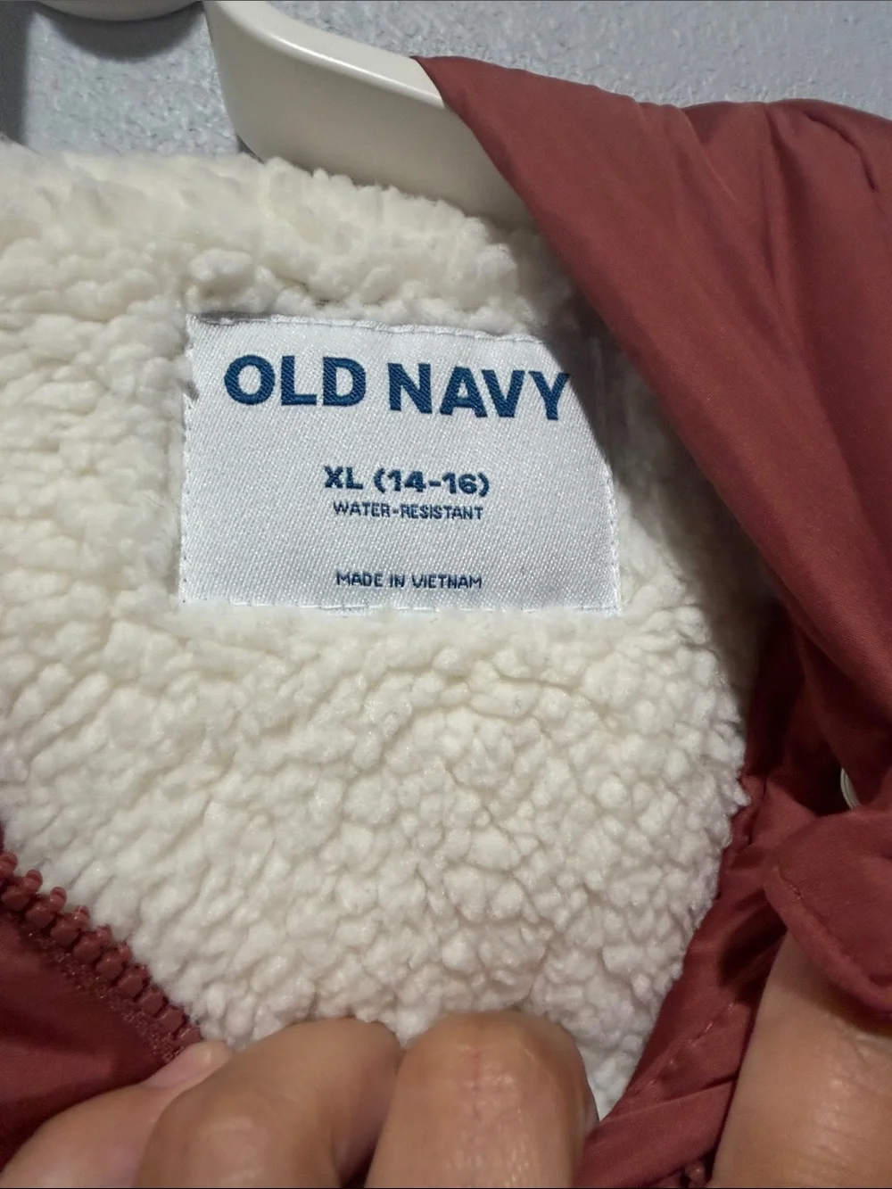 Old Navy Kids Rust-Red Puffer Coat with Hood